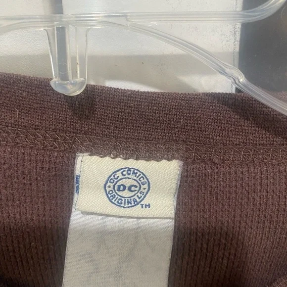 Brown DC Comics Long Sleeve Thermal Shirt - Picture 2 of 3
